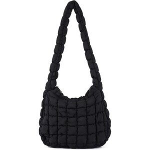 Puffer Quilted Shoulder Bag for Women Puffy Bubble Tote Bag Lightweight